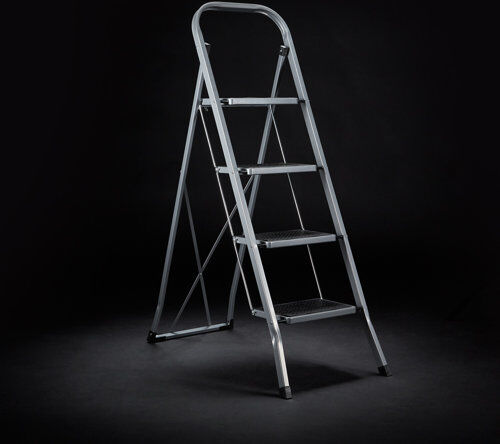 Symple Stuff Alby 4 ft Steel Step Ladder with 330 lb. Load Capacity Symple Stuff  - Size: 73cm H X 57cm W X 101cm D Symple Stuff Alby 4 ft Steel Step Ladder with 330 lb. Load Capacity Symple Stuff  - Size: 73cm H X 57cm W X 101cm D