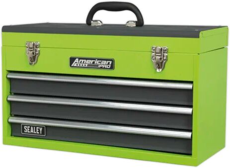 Sealey 11.81" H x 20.08" W x 8.86" D Portable Tool Chest Sealey Finish: Green/Grey  - Size: 42cm H X 42cm W X 26cm D