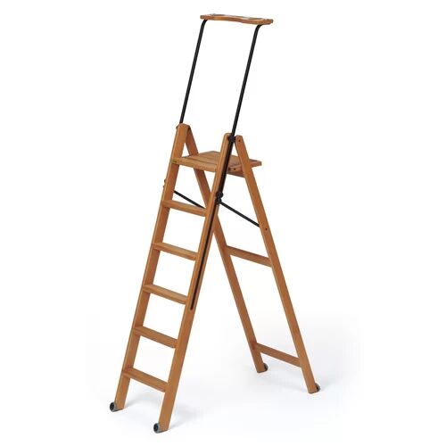 Union Rustic Bella 6.56 ft Wood Step Ladder with 265 lb. Load Capacity Union Rustic  - Size:
