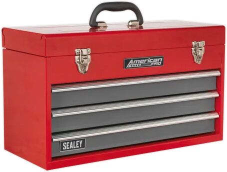 Sealey 11.81" H x 20.08" W x 8.86" D Portable Tool Chest Sealey Finish: Red/Grey  - Size: 44cm H X 51cm W X 39cm D