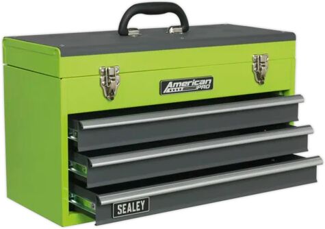 Sealey 11.81" H x 20.08" W x 8.86" D Portable Tool Chest Sealey Finish: Green/Grey  - Size: 72cm H X 49cm W X 28cm D