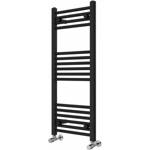 Rebrilliant Wiest Straight Heated Towel Rail Radiator Bathroom Ladder Warmer black 100.0 H x 40.0 W x 3.0 D cm