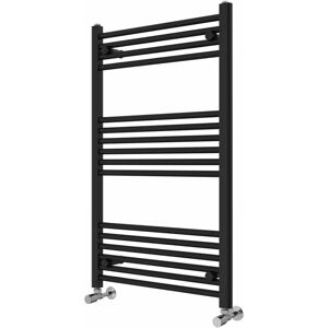 Rebrilliant Wiest Straight Heated Towel Rail Radiator Bathroom Ladder Warmer black 100.0 H x 60.0 W x 3.0 D cm