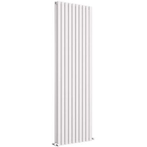 iBathUK Princia Vertical Double Oval Panel Radiator Angled Valve White 1800cm H x 600cm W x 79cm D iBathUK Princia Vertical Double Oval Panel Radiator Angled Valve White 1800cm H x 600cm W x 79cm D
