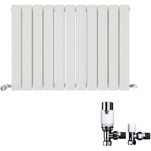 iBathUK Belgravia Horizontal Double Slim Flat Panel Radiator Angled Valve White 600cm H x 836cm W x 69cm D iBathUK Belgravia Horizontal Double Slim Flat Panel Radiator Angled Valve White 600cm H x 836cm W x 69cm D