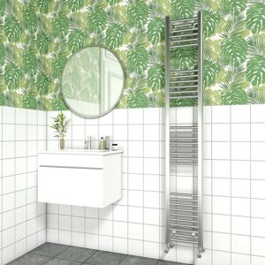 Rebrilliant Wiest Straight Heated Towel Rail Radiator Bathroom Ladder Warmer Chrome 180cm H x 30cm W x 3cm D Rebrilliant Wiest Straight Heated Towel Rail Radiator Bathroom Ladder Warmer Chrome 180cm H x 30cm W x 3cm D