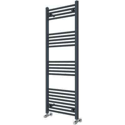 Rebrilliant Wiest Straight Heated Towel Rail Radiator Bathroom Ladder Warmer Anthracite 140cm H x 50cm W x 3cm D Rebrilliant Wiest Straight Heated Towel Rail Radiator Bathroom Ladder Warmer Anthracite 140cm H x 50cm W x 3cm D