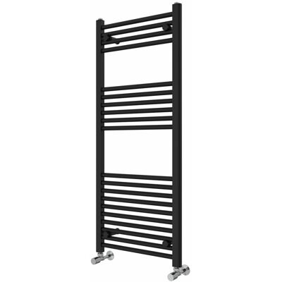 Rebrilliant Wiest Straight Heated Towel Rail Radiator Bathroom Ladder Warmer Black 120cm H x 50cm W x 3cm D Rebrilliant Wiest Straight Heated Towel Rail Radiator Bathroom Ladder Warmer Black 120cm H x 50cm W x 3cm D