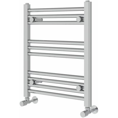 Rebrilliant Wiest Straight Heated Towel Rail Radiator Bathroom Ladder Warmer Chrome 60cm H x 50cm W x 3cm D Rebrilliant Wiest Straight Heated Towel Rail Radiator Bathroom Ladder Warmer Chrome 60cm H x 50cm W x 3cm D