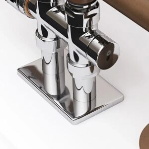 Terma Radiator Valves Pipe Masking Set in Chrome for 50mm Pipe Centres 80.0 H x 20.0 W x 20.0 D cm