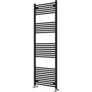 Rebrilliant Wiest Straight Heated Towel Rail Radiator Bathroom Ladder Warmer black 180.0 H x 60.0 W x 3.0 D cm