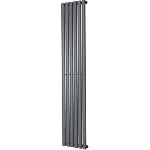 Belfry Heating Shoshana Vertical Single Oval Panel Radiator gray 180.0 H x 35.4 W cm