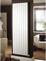 Belfry Heating Andrew Vertical Double Panel Radiator Belfry Heating Size: 180 cm H x 29.5 cm W x 8.6 cm D, Finish: White  - Size: 150 cm H x 59.5 cm W x 8.6 cm D