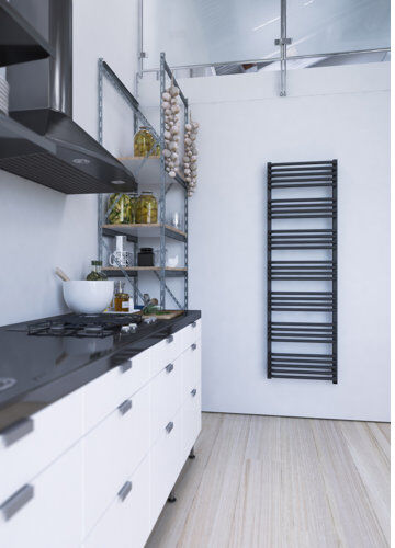 Terma Alex Vertical Straight Towel Rail Terma Finish: Grey  - Size: 1185cm H X 450cm W X 122cm D Terma Alex Vertical Straight Towel Rail Terma Finish: Grey  - Size: 1185cm H X 450cm W X 122cm D