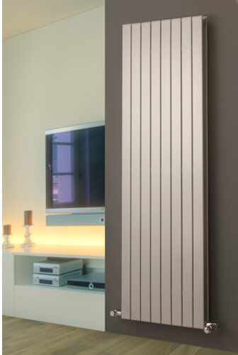 Belfry Heating Andrew Vertical Flat Panel Radiator Belfry Heating Radiator Colour: Silver, Size: 150cm H x 44.5cm W x 8.6cm D  - Size: 45cm H x 38cm W Belfry Heating Andrew Vertical Flat Panel Radiator Belfry Heating Radiator Colour: Silver, Size: 150cm H x 44.5cm W x 8.6cm D  - Size: 45cm H x 38cm W