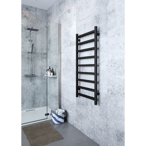 Terma Simple Vertical Straight Towel Rail Terma Finish: Black, Size: 108cm H x 50cm W x 7.2cm D  - Size: Super King (6') Terma Simple Vertical Straight Towel Rail Terma Finish: Black, Size: 108cm H x 50cm W x 7.2cm D  - Size: Super King (6')