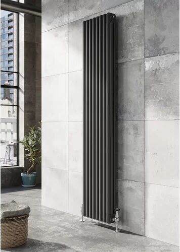 Belfry Bathroom Lesly Vertical Traditional Colosseum Radiator Belfry Bathroom Radiator Colour: Anthracite, Size: 1800mm H x 380mm W x 130mm D  - Size: 600mm H x 1010mm W x 130mm D