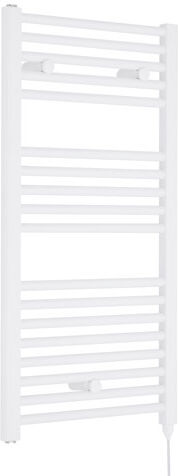 Nuie Vertical Electric Straight Towel Rail Nuie Size: 92cm H x 48cm W x 3cm D, Finish: White  - Size: 22cm H X 152cm W X 51cm D Nuie Vertical Electric Straight Towel Rail Nuie Size: 92cm H x 48cm W x 3cm D, Finish: White  - Size: 22cm H X 152cm W X 51cm D