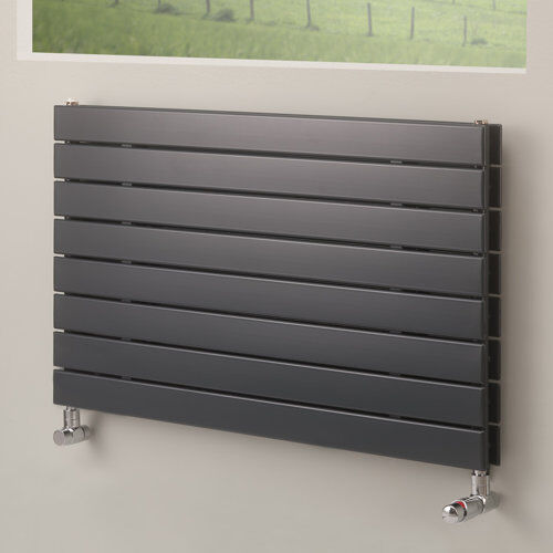 Belfry Heating Andrew Horizontal Double Panel Radiator Belfry Heating Size: 44.5 cm H x 180 cm W x 8.6 cm D, Finish: Anthracite  - Size: 105cm H x 150cm W x 0.02cm D Belfry Heating Andrew Horizontal Double Panel Radiator Belfry Heating Size: 44.5 cm H x 180 cm W x 8.6 cm D, Finish: Anthracite  - Size: 105cm H x 150cm W x 0.02cm D