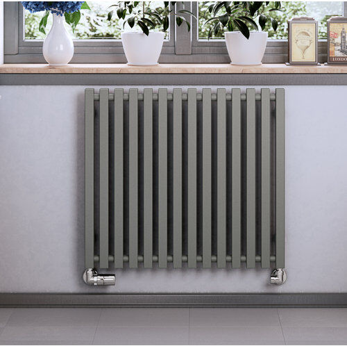 Terma Triga Horizontal Designer Radiator Terma Radiator Colour: Grey  - Size: 1800cm H X 590cm W X 96cm D Terma Triga Horizontal Designer Radiator Terma Radiator Colour: Grey  - Size: 1800cm H X 590cm W X 96cm D