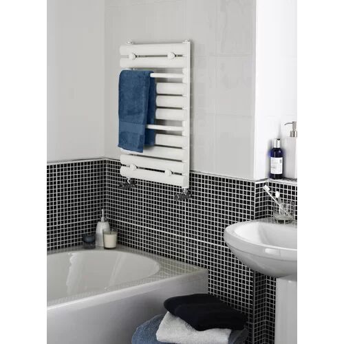 Nuie Vertical Flat Panel Towel Rail Nuie  - Size: 52cm H X 40cm W X 21cm D