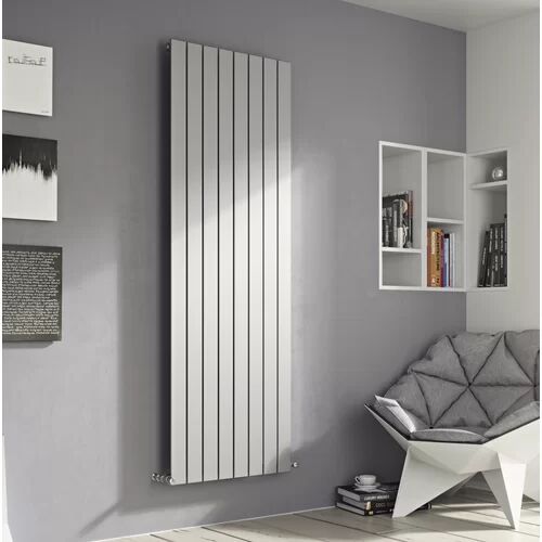 Belfry Heating Andrew Vertical Designer Radiator Belfry Heating Size: 180 cm H x 59.5 cm W x 7.1 cm D, Radiator Colour: Silver  - Size: 152cm H x 102cm W