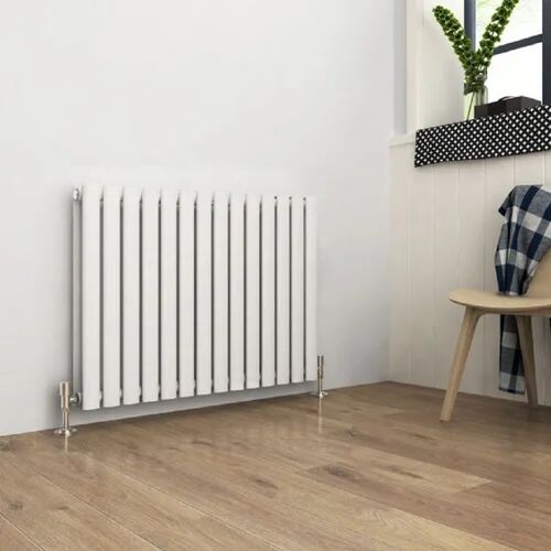 Belfry Bathroom Sandvos Horizontal Oval Panel Radiators Belfry Bathroom Radiator Colour: White  - Size: Mini (Under 40cm High)