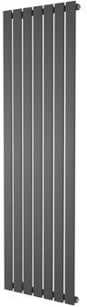 Belfry Heating Lourdes Vertical Flat Panel Radiators Belfry Heating Radiator Colour: Grey  - Size: 140cm H X 66cm W X 16cm D Belfry Heating Lourdes Vertical Flat Panel Radiators Belfry Heating Radiator Colour: Grey  - Size: 140cm H X 66cm W X 16cm D