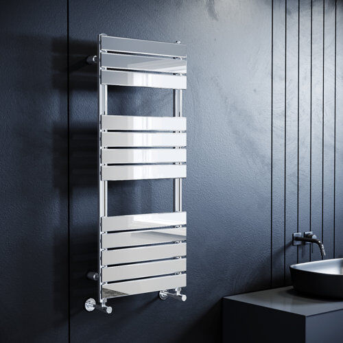 Belfry Bathroom Metta Vertical Flat Panel Towel Rail Belfry Bathroom  - Size: 184cm H X 24cm W X 170cm D Belfry Bathroom Metta Vertical Flat Panel Towel Rail Belfry Bathroom  - Size: 184cm H X 24cm W X 170cm D