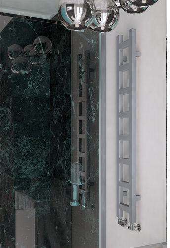 Terma Easy Vertical Designer Towel Rail Terma Size: 128 cm H x 20 cm W x 7.2 cm D  - Size: 87cm H x 45cm W x 12.2cm D