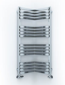 Terma Incorner Vertical Flat Panel Towel Rail Terma Finish: Silver, Size: 100.5 cm H x 35 cm W x 9 cm D  - Size: 755cm H X 520cm W X 123cm D Terma Incorner Vertical Flat Panel Towel Rail Terma Finish: Silver, Size: 100.5 cm H x 35 cm W x 9 cm D  - Size: 755cm H X 520cm W X 123cm D