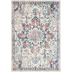 Mistana Bazzinotti Cream/Blue Area Rug white 90.0 W x 0.76 D cm