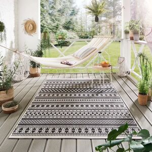 Mistana Kocher Indoor/outdoor Flatweave Rug In Black black 200.0 W x 0.5 D cm