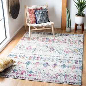 Mistana Desma Looped/Hooked Ivory/Blue/Pink Rug blue/pink/white 160.0 W x 0.9 D cm