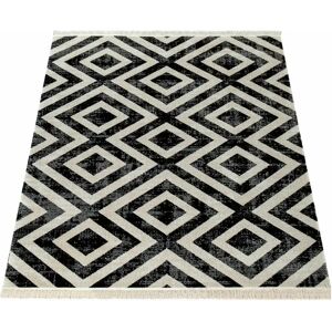 Mistana Middleham Flatweave Black/Beige Rug white 160.0 W x 0.2 D cm