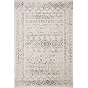 Mistana Canis Geometric Ivory/Grey Rug white 90.0 W x 1.0 D cm