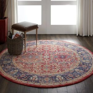 Mistana Goldrick Red/Blue Area Rug blue/red 122.0 W x 1.0 D cm