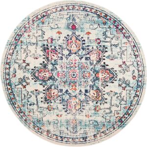 Mistana Bazzinotti Cream/Blue Area Rug blue/green/red/white Round 201cm