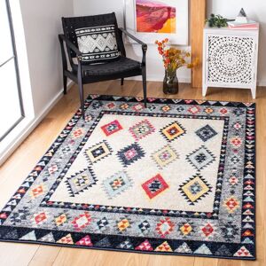 Mistana Tejal Looped/Hooked Ivory Rug white 160.0 W x 1.1 D cm