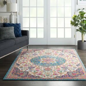 Mistana Geomar Passion Pink/Beige/Blue/Orange Rug blue/gray/indigo/pink/white/yellow 160.0 W x 0.5 D cm