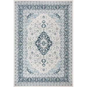 Mistana Mcelvain Power Loom Cream/Blue Rug blue/white 160.0 W x 0.7 D cm