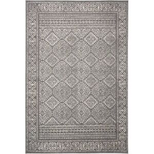 Mistana Ekkehard Hooked Dark Grey/Ivory Rug gray/white 90.0 W x 0.99 D cm