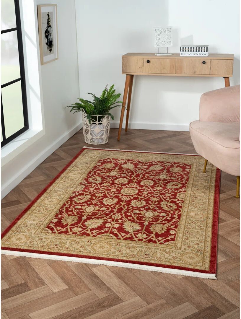 Ophelia & Co. Mary wine red Rug red 200.0 H x 140.0 W x 0.75 D cm