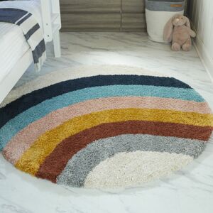 Blue Elephant Camilo Blue/Pink/Brown/Grey Rug Blue;Brown;Pink;Grey Round 160cm