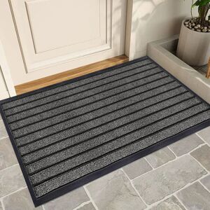 17 Stories Non-Slip Rubber Door Mat For Indoor/Outdoor Use – Durable Entryway, Hallway, Kitchen & Bedroom Floor Mat Grey 80cm W x 300cm L