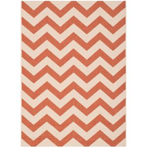 Brayden Studio Camellia Hooked Terracotta/Beige Area Indoor/Outdoor Rug Rectangle 160 x 231 cm