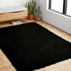 Fairmont Park Non-Slip Sparkle Large Anti-Fade Floor Area Rugs Bedroom Dining Room Carpets Mat Black Rectangle 160 x 230cm