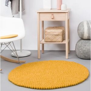 Myfelt Sheepskin Mustard Rug white/yellow 70.0 W x 2.0 D cm