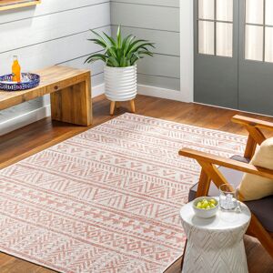 Natur Pur Murray Round Indoor & Outdoor Boho Coral Pink Rug Ivory;Rust;Dusty Pink;Dusty Coral Rectangle 200 x 275cm