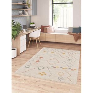 Gracie Oaks Barretti Beige/Blue/Red Rug Blue;Yellow;Pink;Cream Rectangle 160 x 230cm